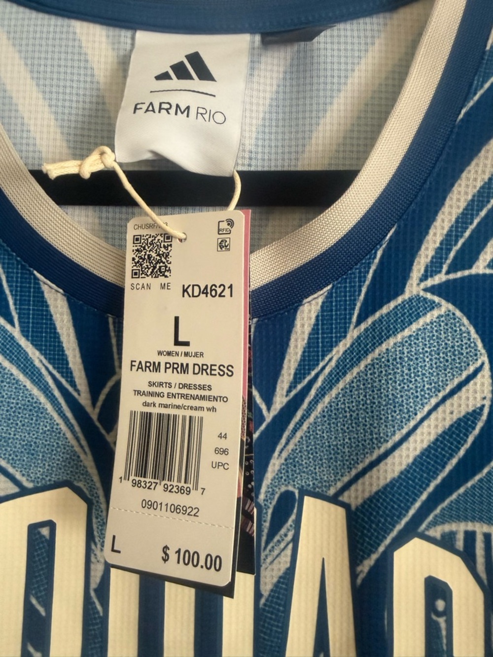 ADIDAS X FARM PRM PREMIUM DRESS    sz L - Picture 13 of 14